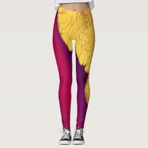 Golden Ember Abstract Leggings