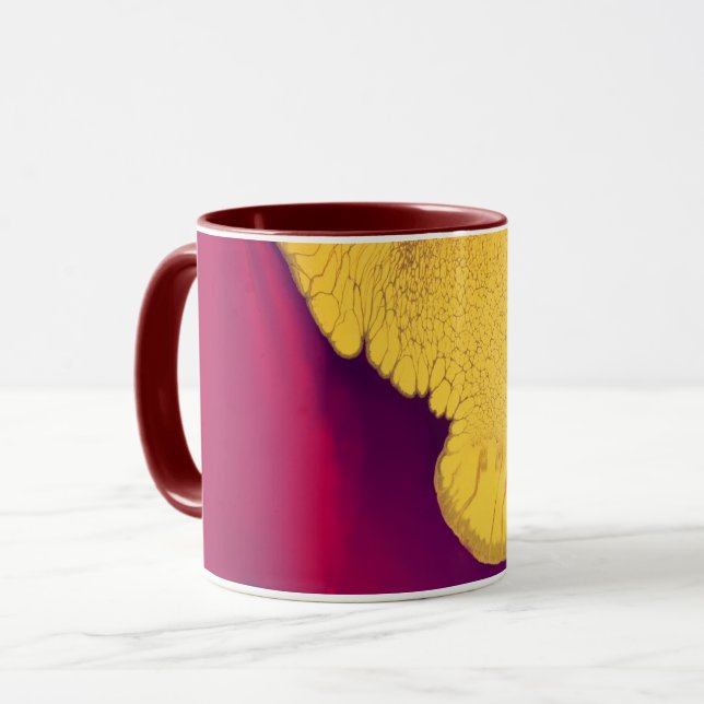 Golden Ember Abstract Mug (Front Left)
