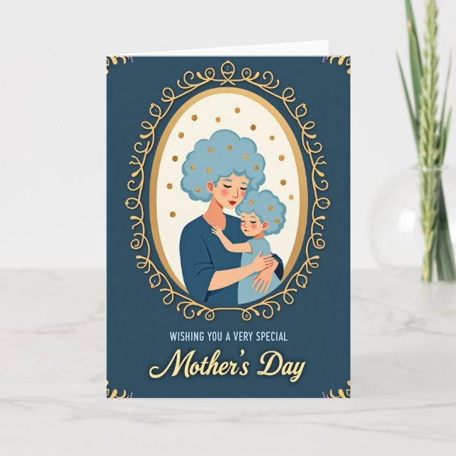 Golden Embrace Mothers Day Card (Front)