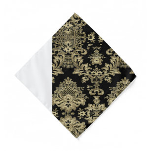 Golden embroidery bandana