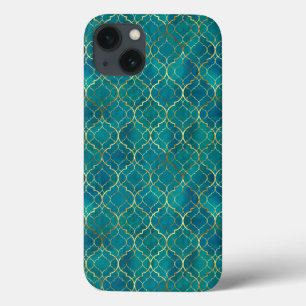 Golden Emerald Geometry iPhone 13 Case