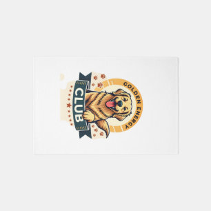 Golden Energy Club Golden Retriever Vintage Dog Lo Rug