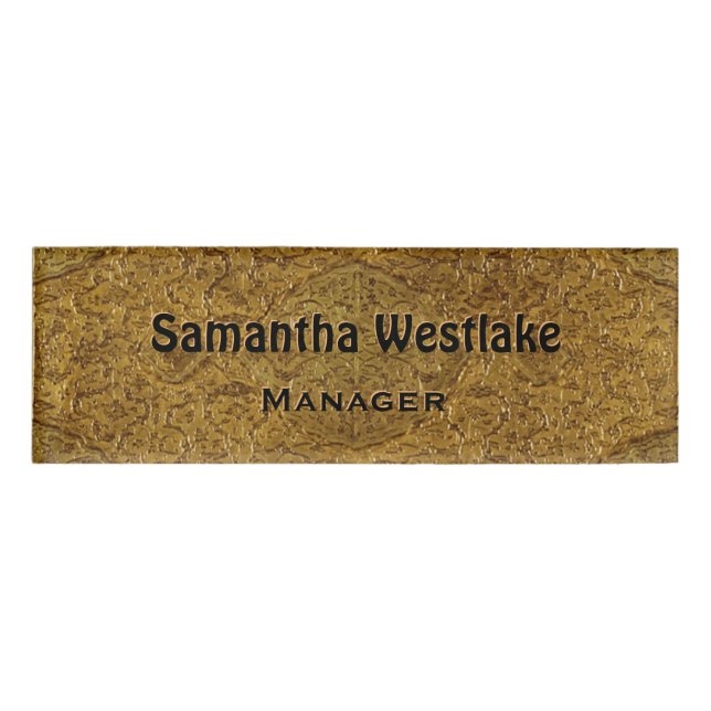 Golden "Engraved" Name Tag (Front)