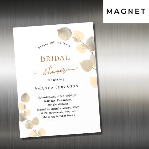 Golden eucalyptus sprigs luxury Bridal Shower