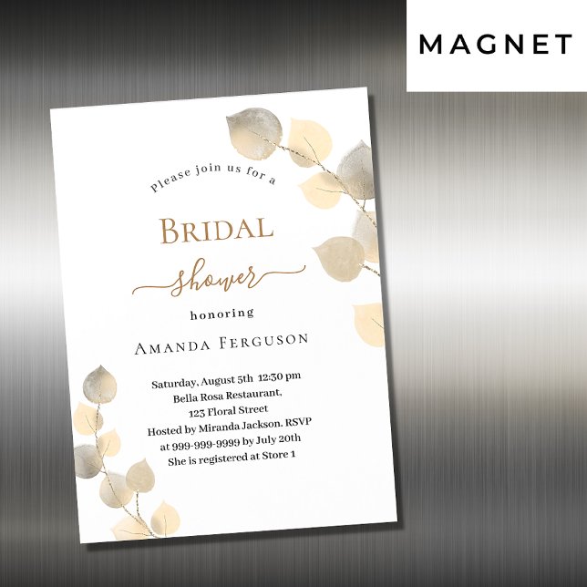 Golden eucalyptus sprigs luxury Bridal Shower (Creator Uploaded)