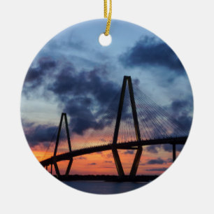 Golden Evening At Arthur Ravenel Ceramic Ornament