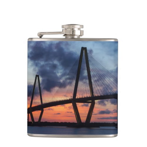 Golden Evening At Arthur Ravenel Flask