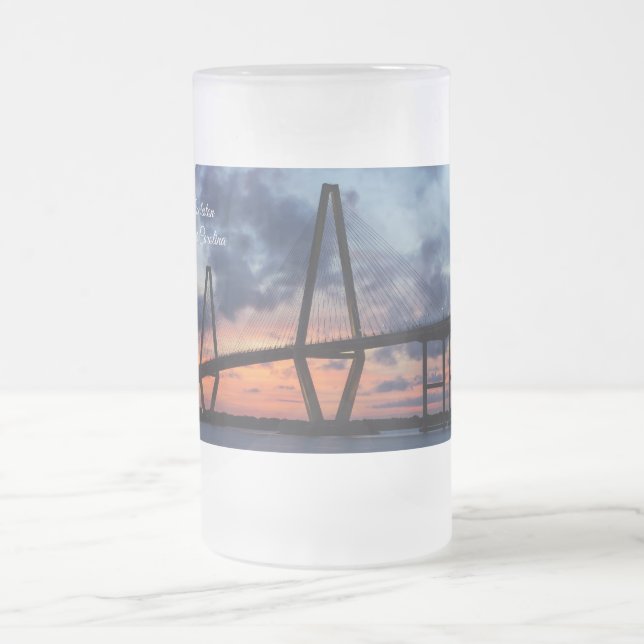 Golden Evening At Arthur Ravenel Frosted Glass Beer Mug (Center)