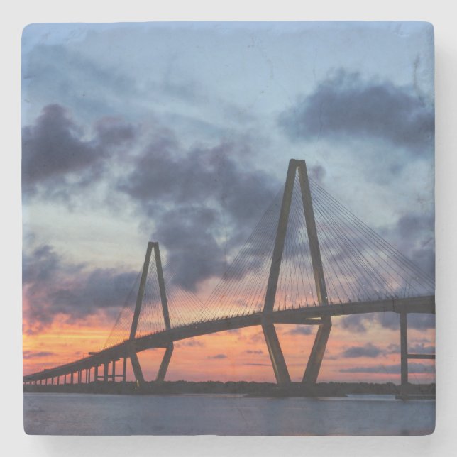 Golden Evening At Arthur Ravenel Stone Coaster (Front)