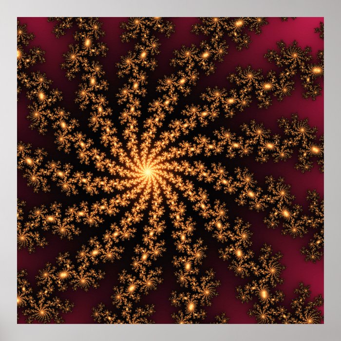 Golden Explosion   fractal design Print