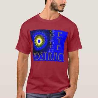 Golden Eye Abstract Mens Dark T-shirt