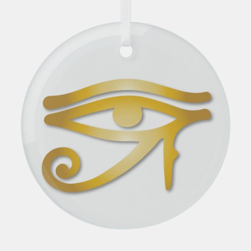 Golden Eye Of Horus _ Glass Ornament