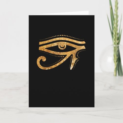Golden Eye Of RA Egyptian Hieroglyph Card