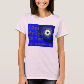 Golden Eye w/Your Text Ladies Baby Doll (Fitted) T-Shirt