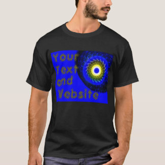 Golden Eye w/Your Text Mens Dark T-shirt