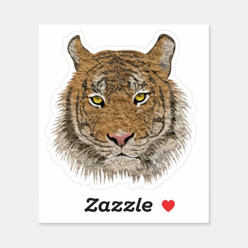 Golden_eyed Tiger Sticker