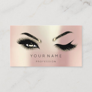 Golden Eyelash Brows Microblading QRCODE Logo SPA Business Card