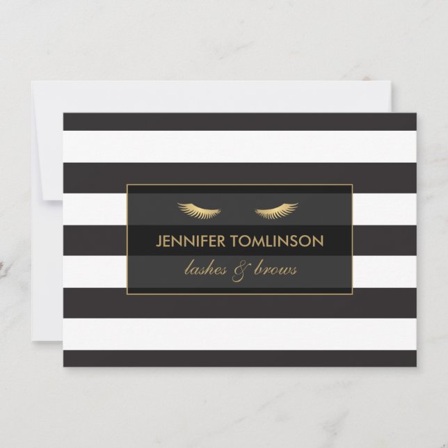 Golden Eyelashes with Stripes Gift Certificate (Front)