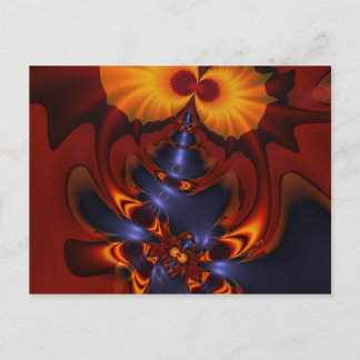 Golden Eyes, Abstract Amber Enchantment Postcard