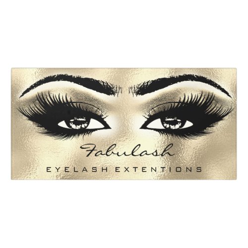 Golden Eyes Glitter Beauty Salon Lash Makeup Door Sign