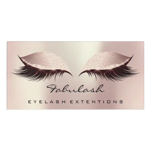 Golden Eyes Peach Beauty Salon Lash Makeup Door Sign