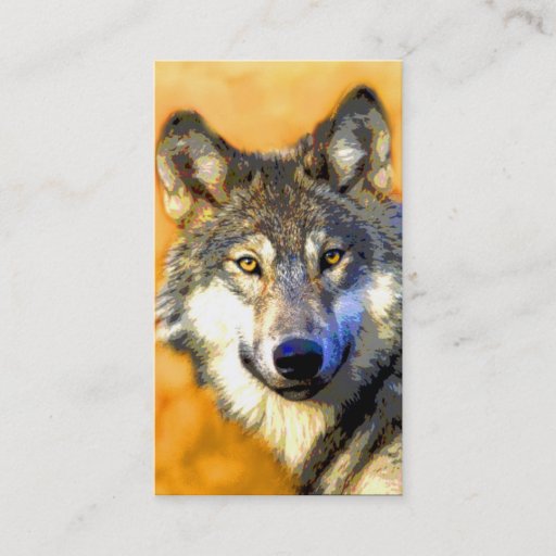 Customizable Golden Eyes (Wolf) Business Cards