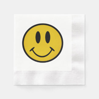Golden face paper napkins