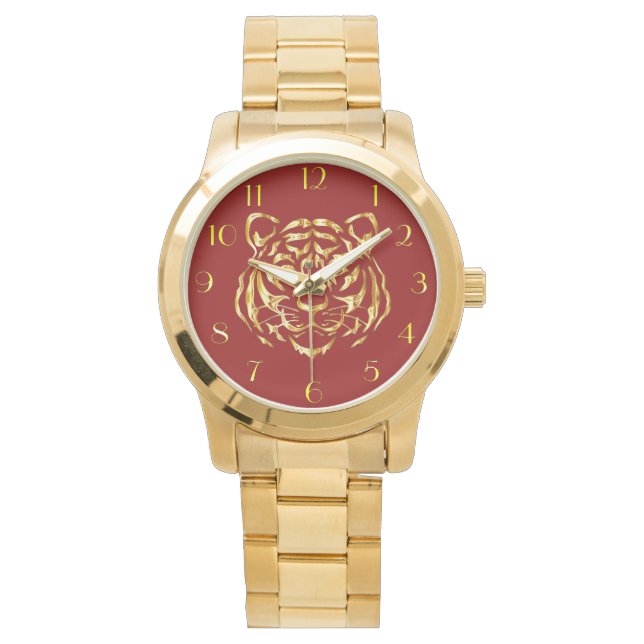 Golden Face Tiger eWatch Watch (Front)