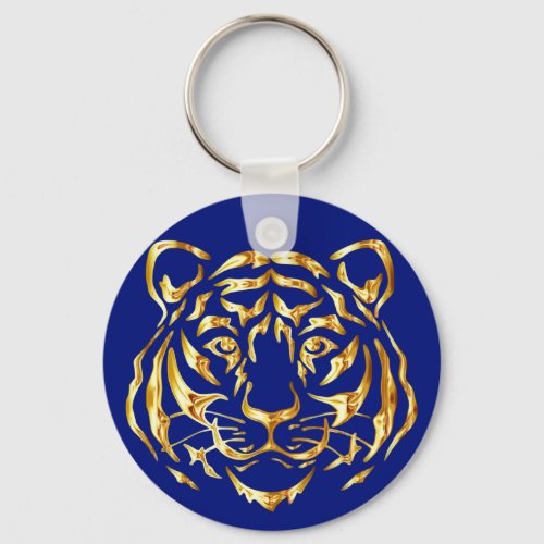 Golden Face Tiger Keychain