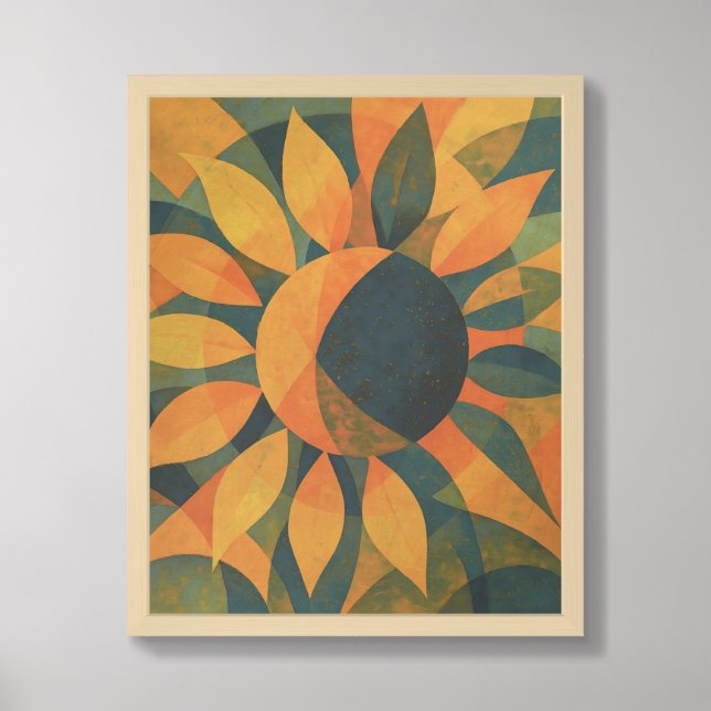 Golden Faces to the Sun Framed Art (Framed Front)