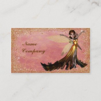 Golden Faerie Business Card by RainbowCards at Zazzle