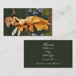 Golden Fairy Over Water Business Card