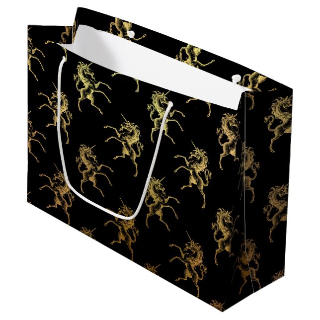 Golden Fairy tale Princess party gift bag (Front Angled)