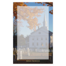 Golden Fall Foliage with Church and Cemetery