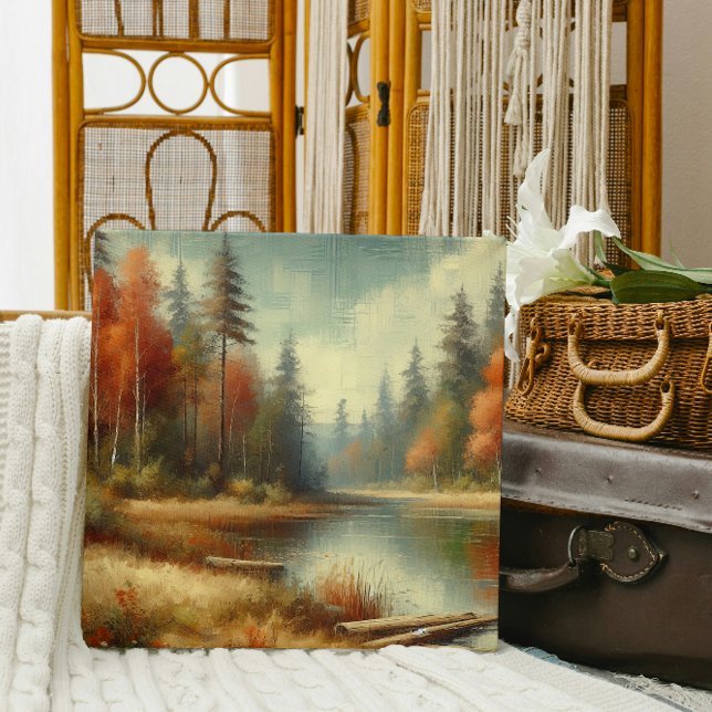 Golden Fall Forest Reflections Canvas Print (Creator Uploaded)