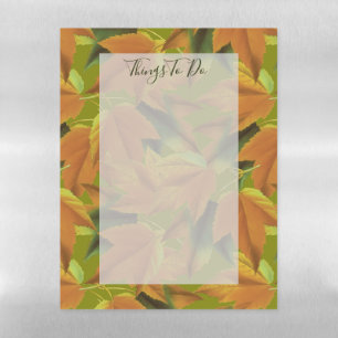 Golden Fall Leaves Things To Do List Magnetic Dry Erase Sheet