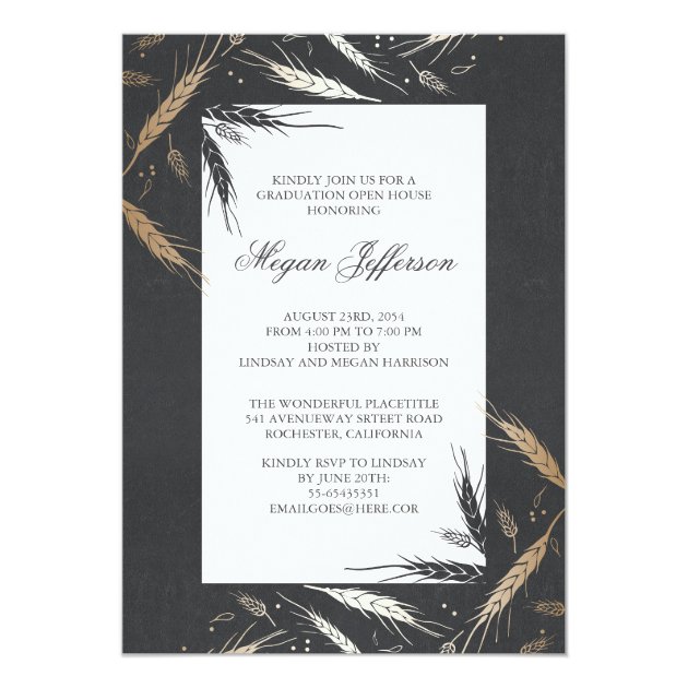 Golden Fall | Photo Graduation Card