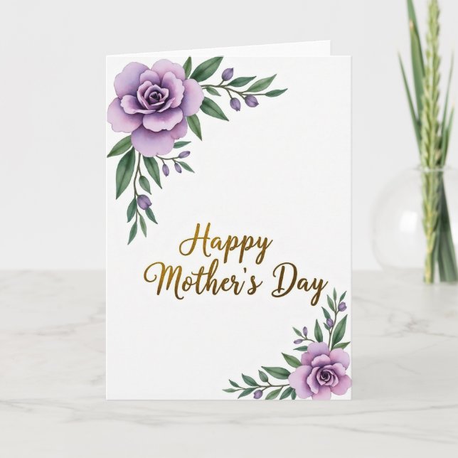 Golden Family Love Message Card (Front)