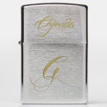 Golden Fancy G Monogram Customize Your Name