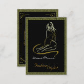 Golden Fashion Stylist Business Card (Front/Back)