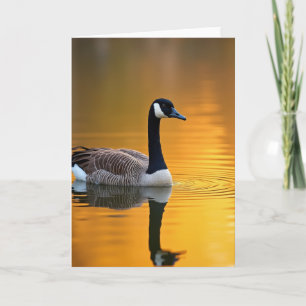 Golden Fathers Day Bird Card