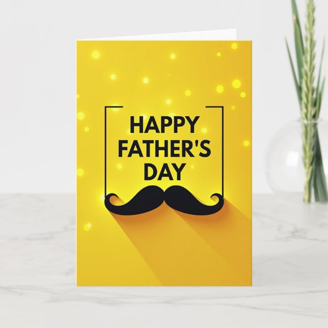 Golden Fathers Day Lights Card (Front)
