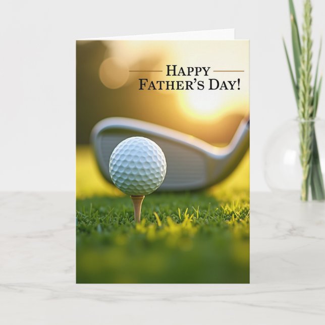 Golden Fathers Day Sphere Card (Front)