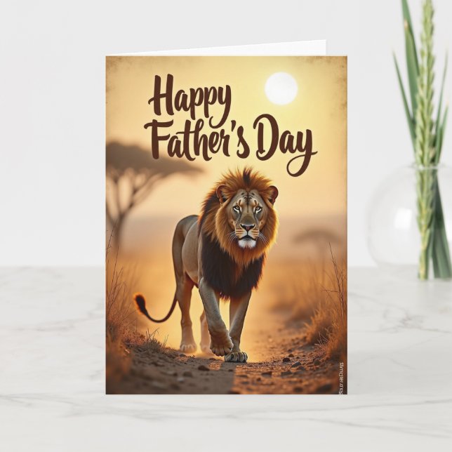 Golden Fathers Day Stride Card (Front)