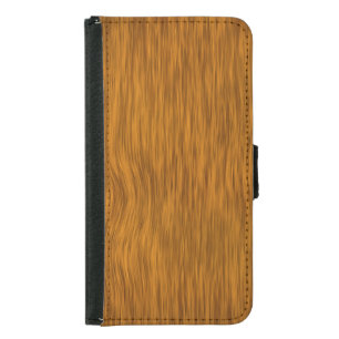 Golden Faux Rough Wood Background Wallet Phone Case For Samsung Galaxy S5