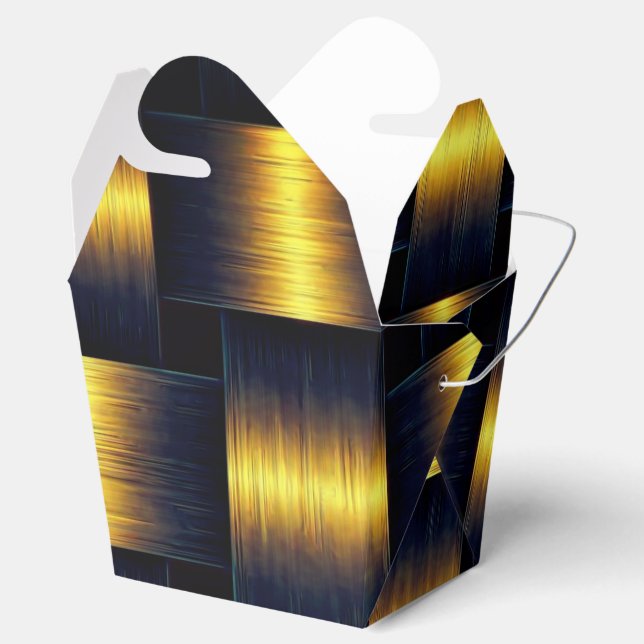 Golden Favor Box Gold Lattice (Opened)