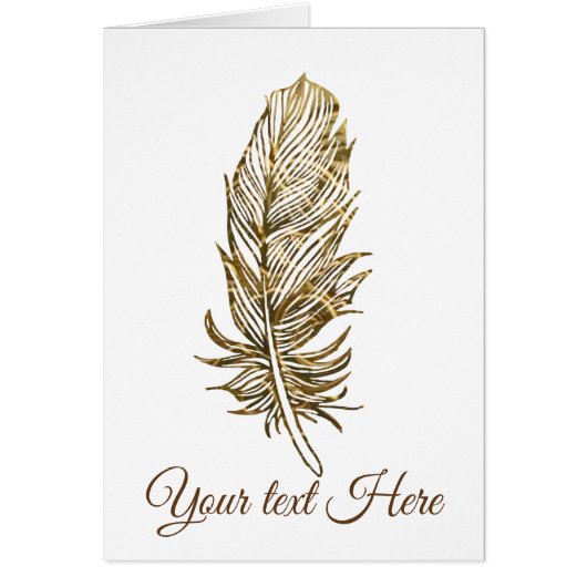 Golden Feather Art Postcard (Front)