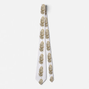 Golden Feather Art Tie