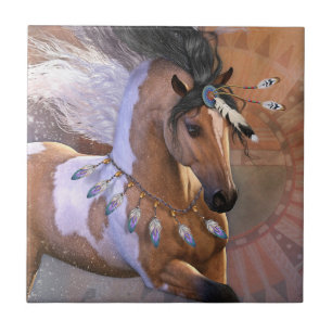 Golden Feather Art Tile