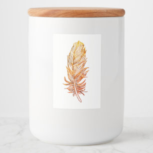 Golden feather Custom Food Container Label
